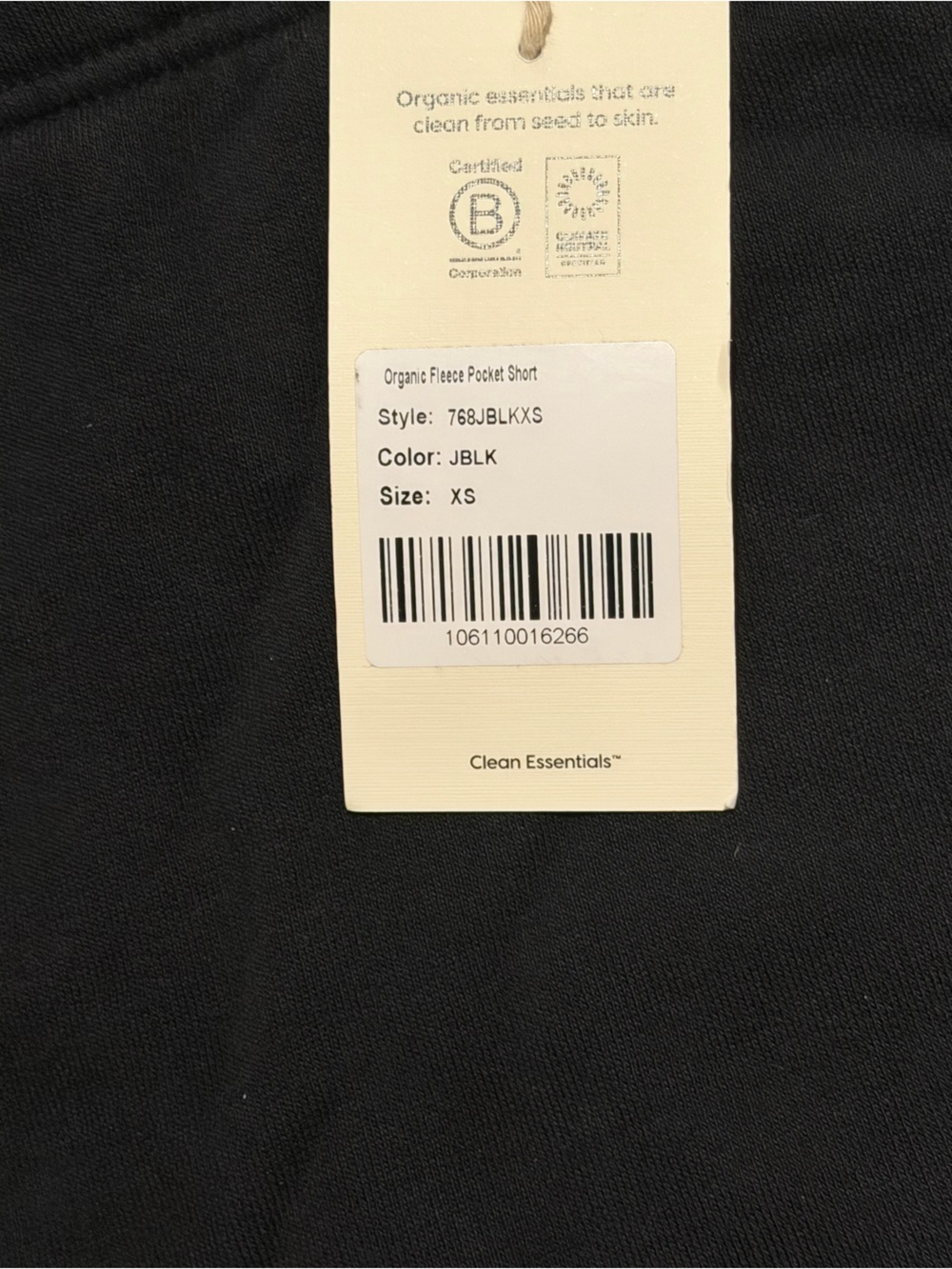 MATE the Label Black Organic Cotton Lounge Shorts Black Lounge Shorts Size XS NW - Picture 6 of 11